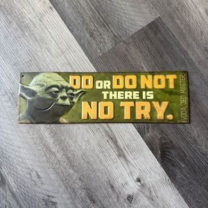 Star Wars Yoda Home Decor Metal Wall Sign